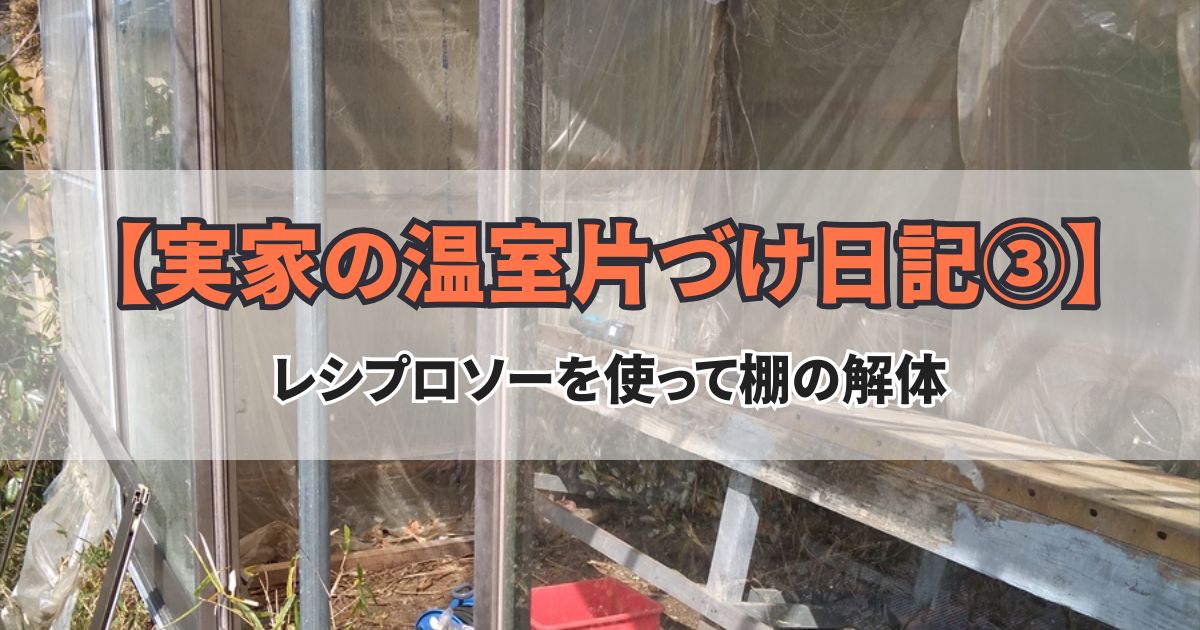 温室 片付け DIY 解体